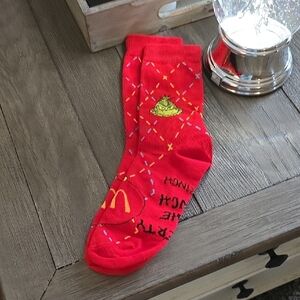 NWOT McDonald's Red Grinch Socks